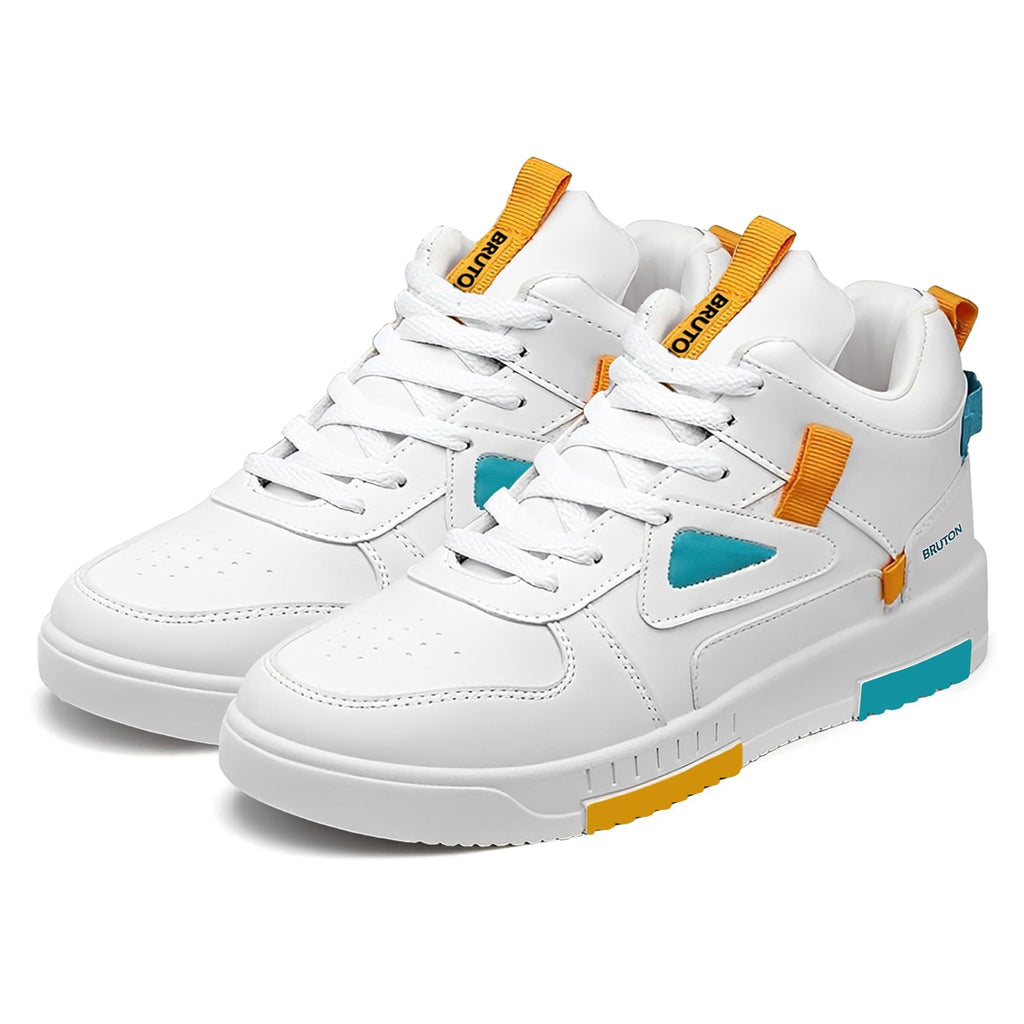 BRUTON Stylish Sneakers Casual Shoes for Men's & Boy's - White - Pickkart
