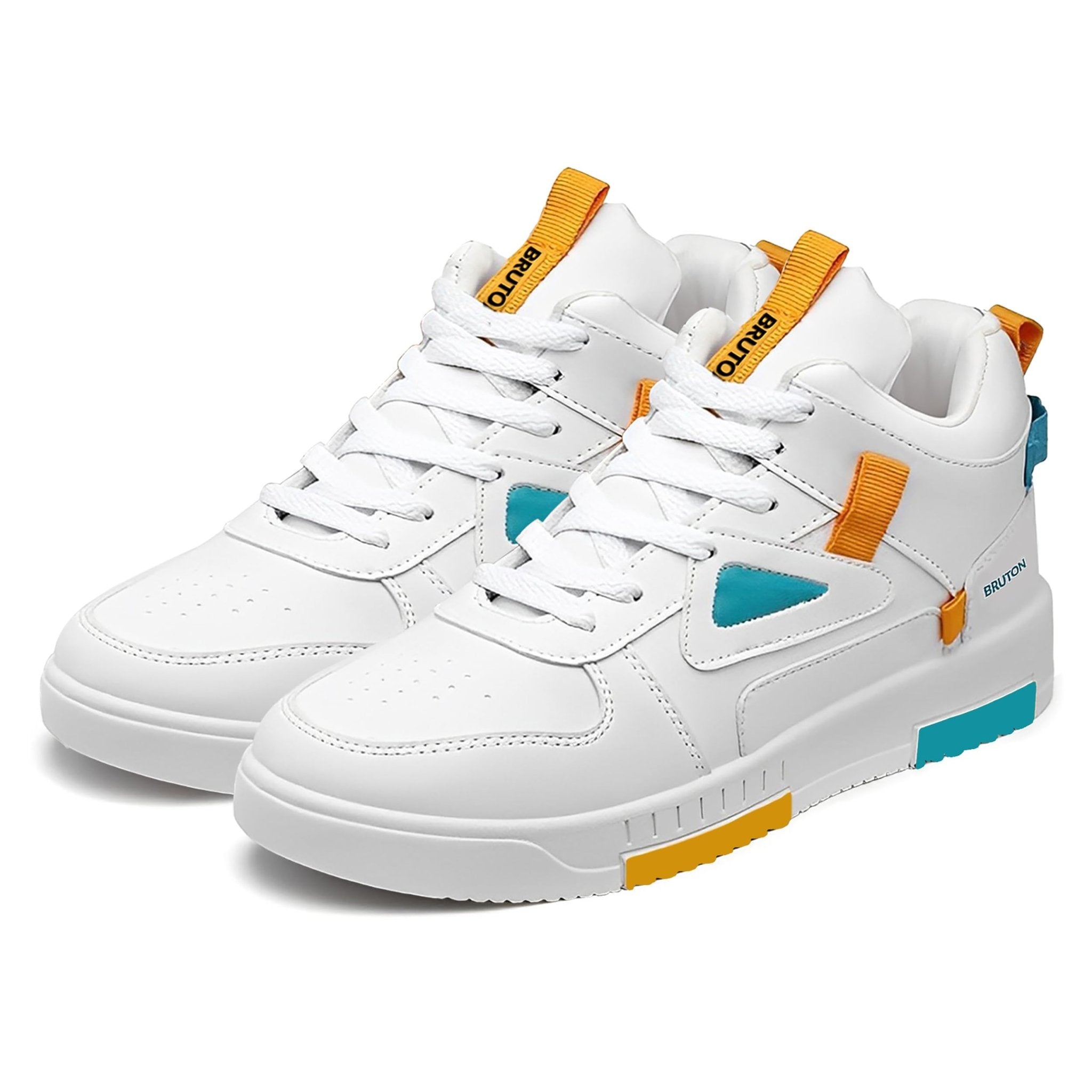 BRUTON Stylish Sneakers Casual Shoes for Men's & Boy's - White - Pickkart