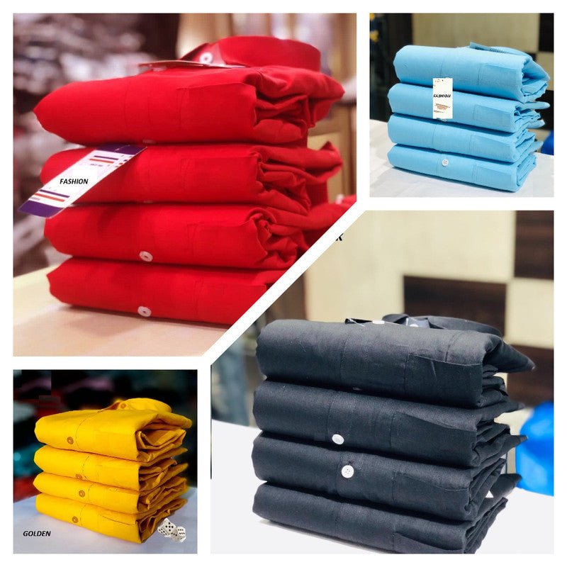 Combo of 4 Casual Shirts for Men (Multicolor, S) - Pickkart
