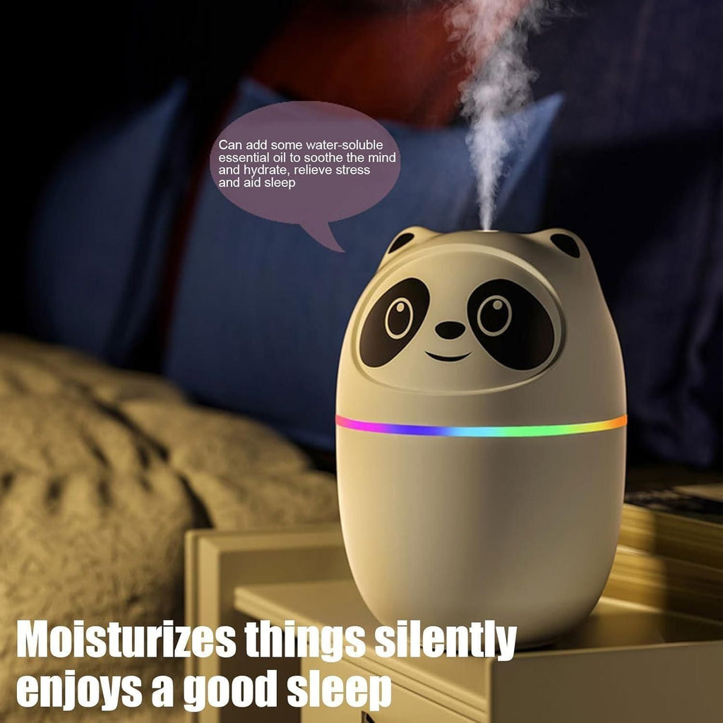 Cool mist panda humidifier with 7 color night light mist spray - Pickkart