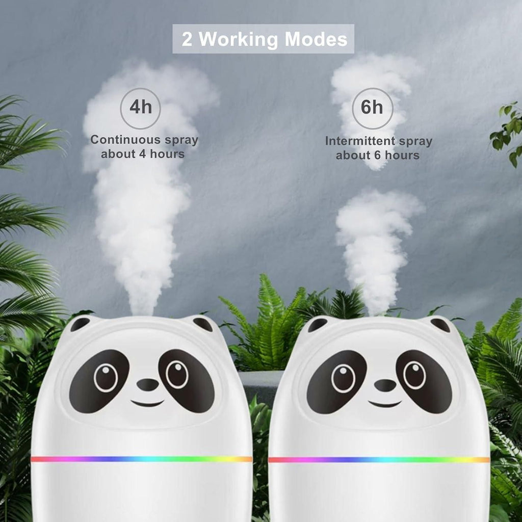 Cool mist panda humidifier with 7 color night light mist spray - Pickkart