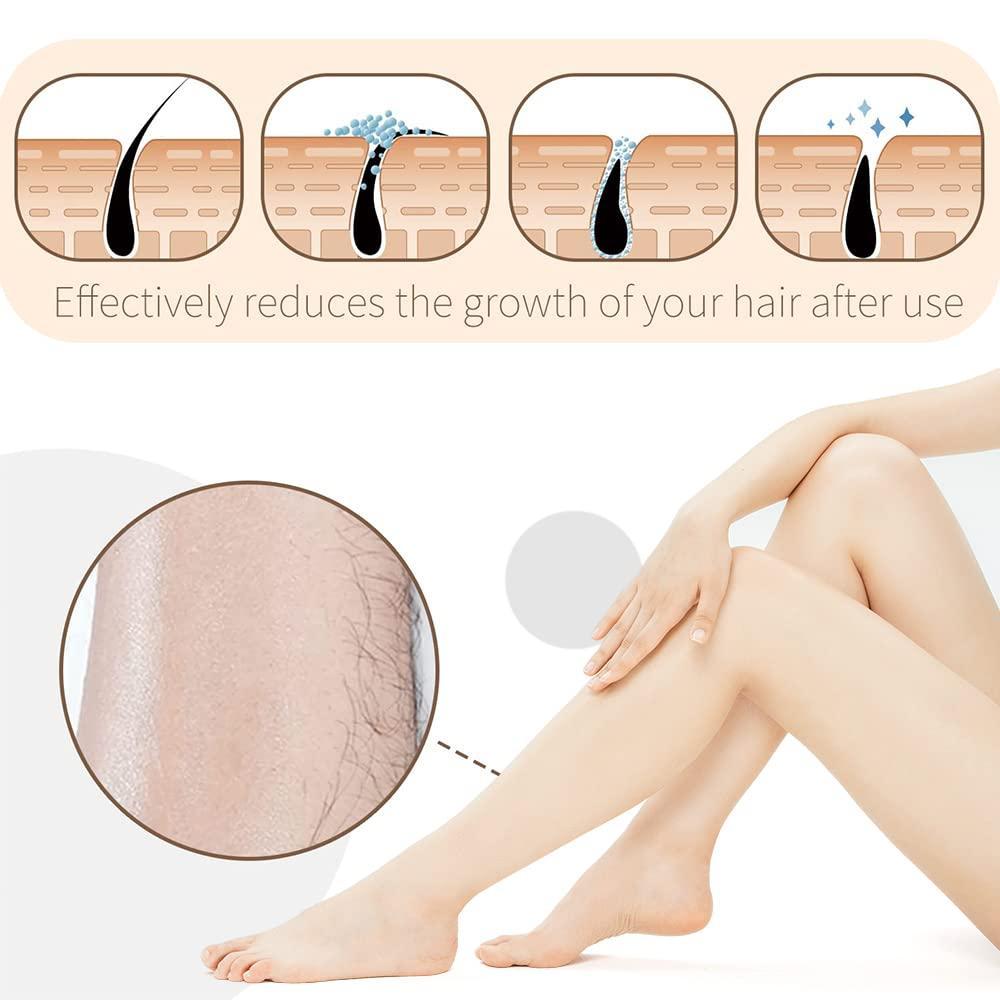 Crystal Hair Eraser for Women and Men, Magic Crystal Hair Remover Painless Exfoliation Hair Removal Tool for Arms Legs Back, Washable Crystal Epilator Without Shaving for Smooth Skin Gifts (random Colour) - Pickkart