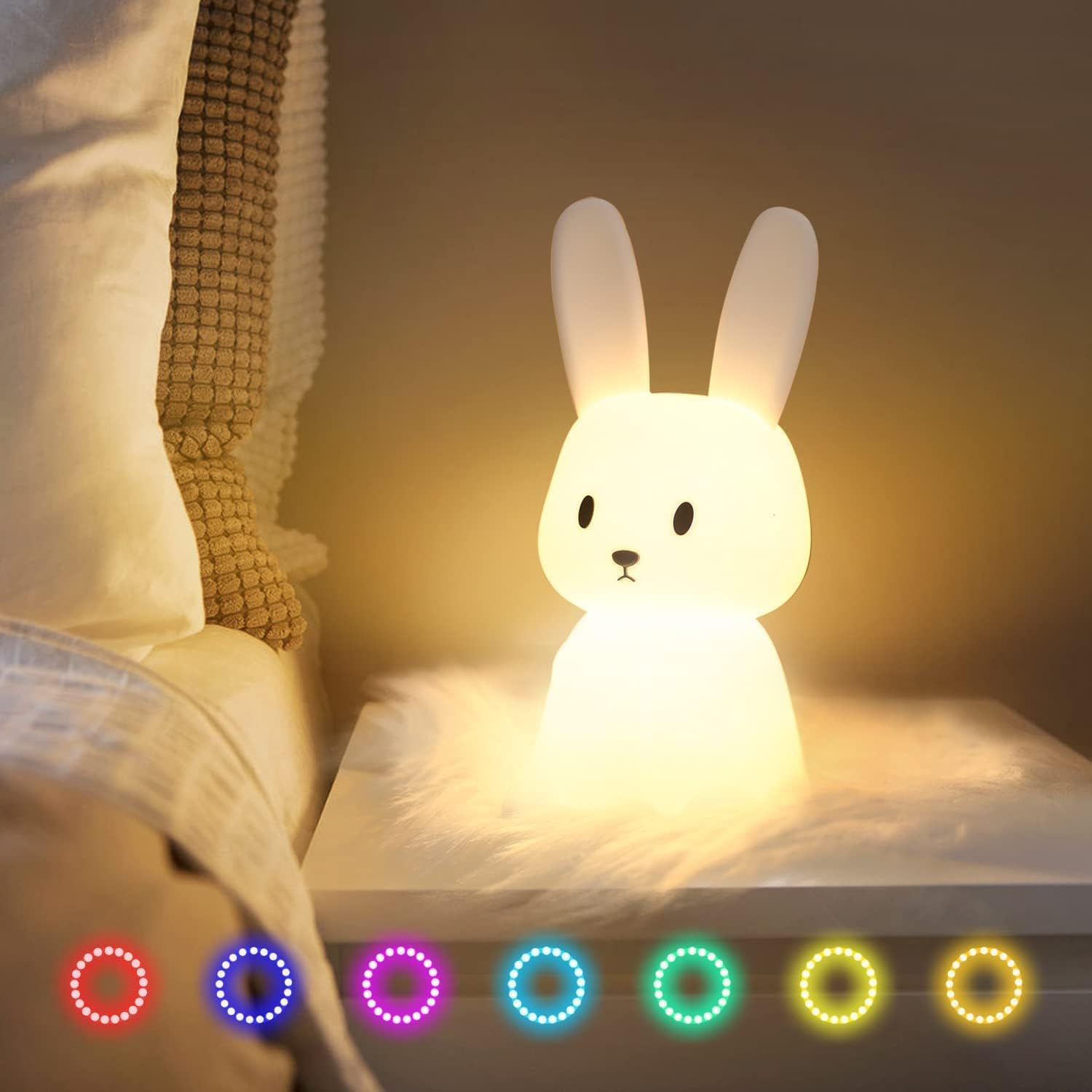 Desidiya® Touch Silicone Panda Light – Night Light for Kids, Girls & Boys | Cute Bedroom Decor for Women | Valentine Special - Pickkart