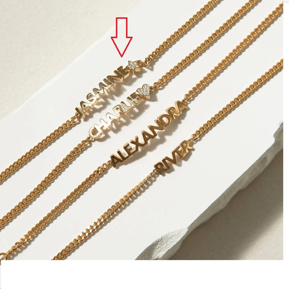 DIY Personalized Stainless Steel Name Bracelet Custom English Bracelet - Pickkart