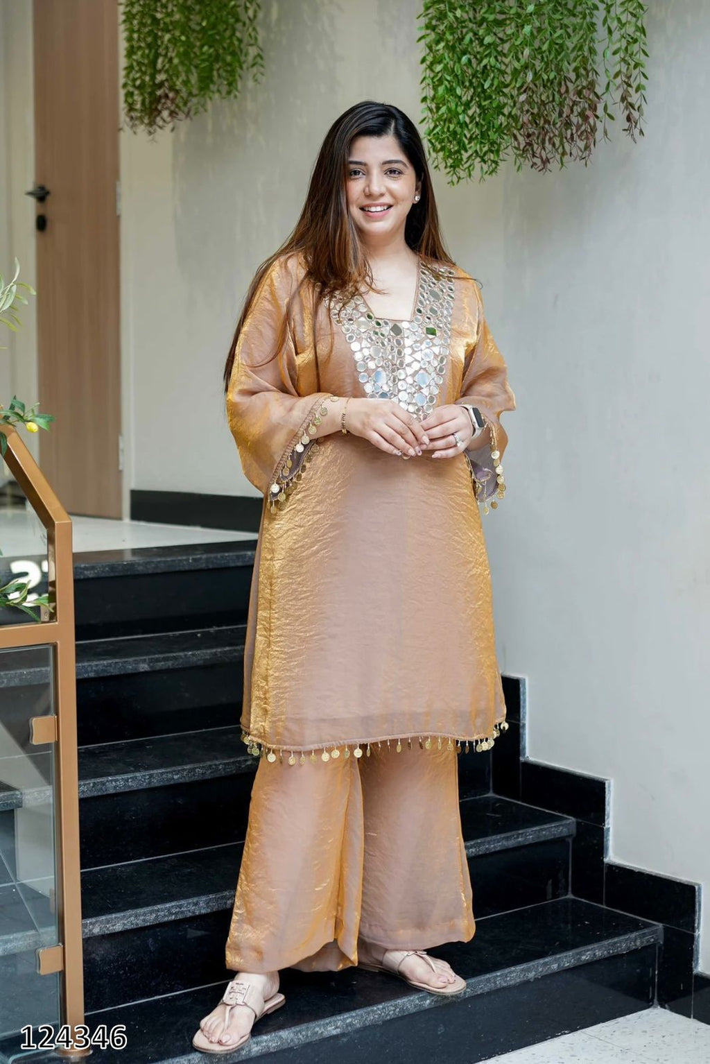 Exclusive Plazo pair with mirror work - Pickkart