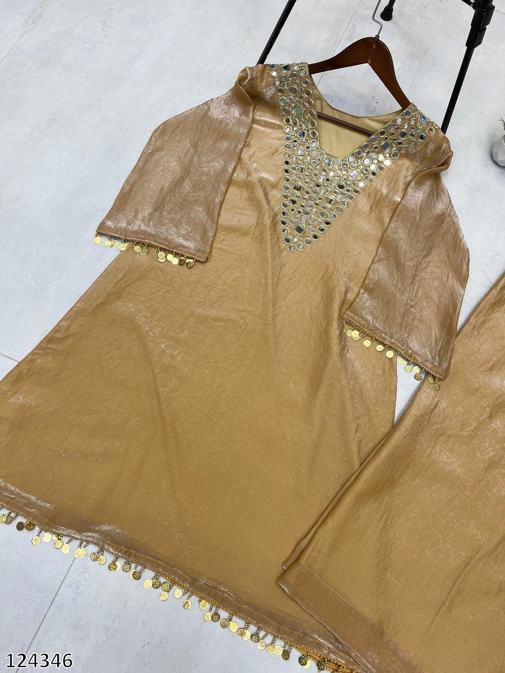 Exclusive Plazo pair with mirror work - Pickkart