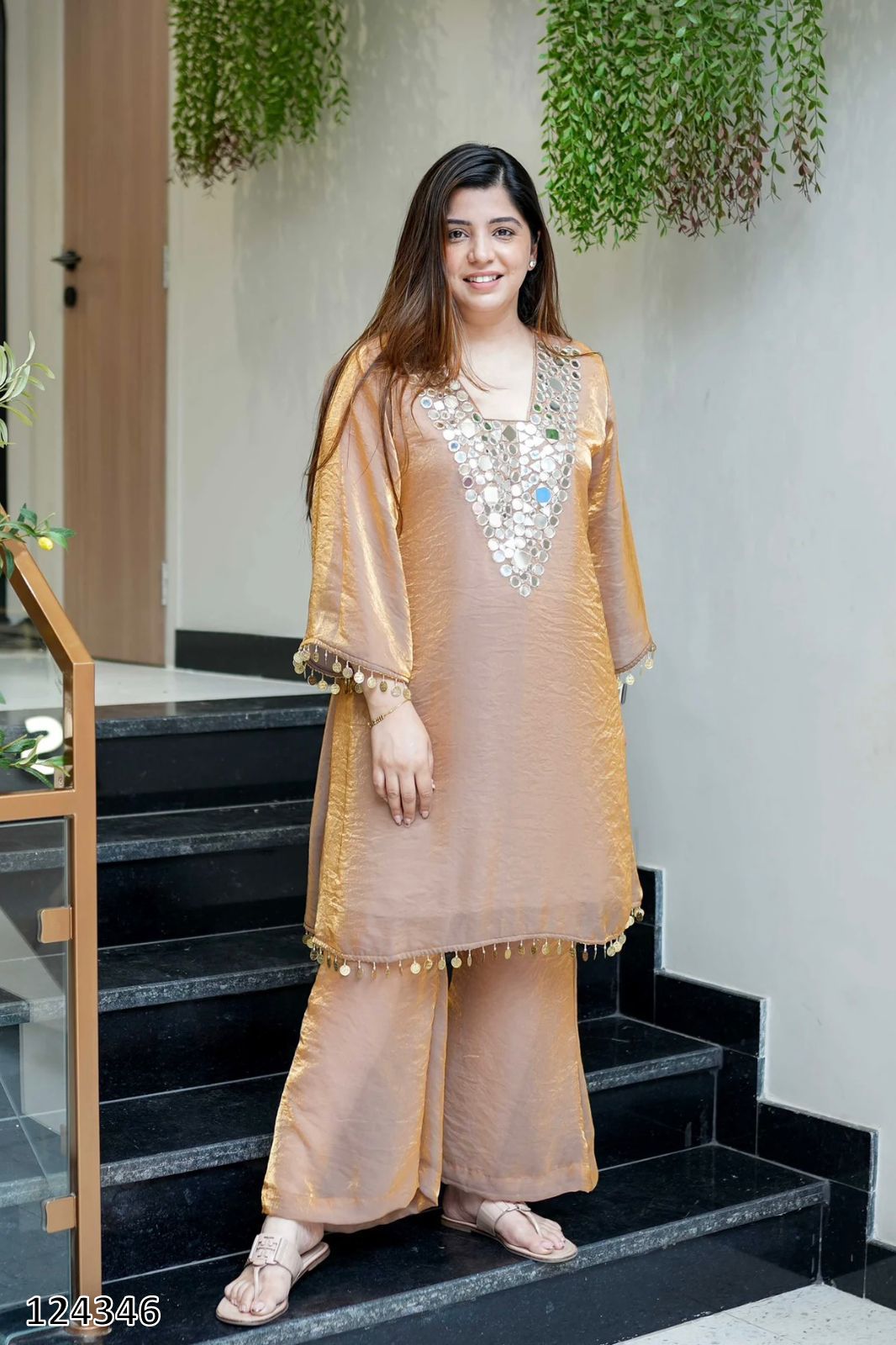 Exclusive Plazo pair with mirror work - Pickkart