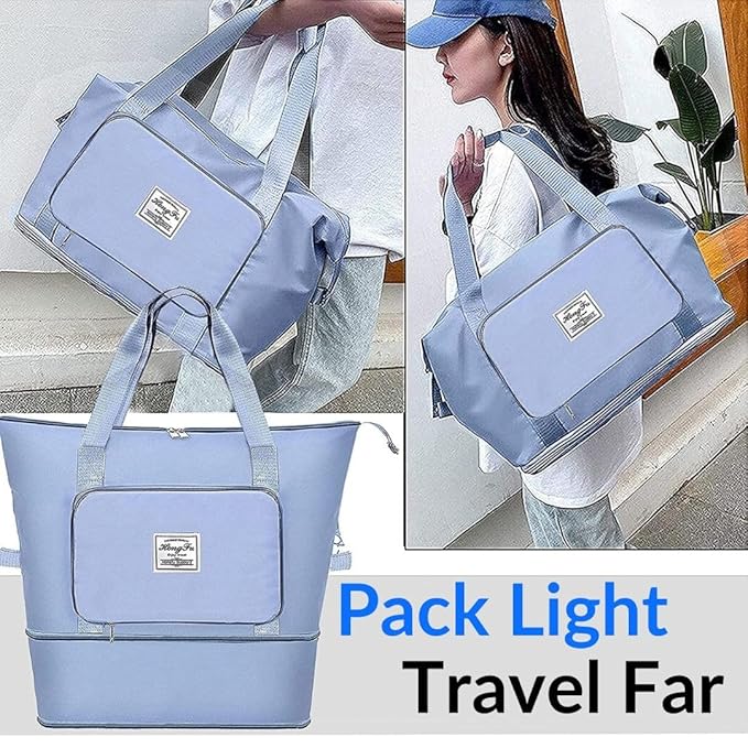 Expandable Folding Travel Bag for Women, Luggage Bag for Travel (Multicolor) - Pickkart