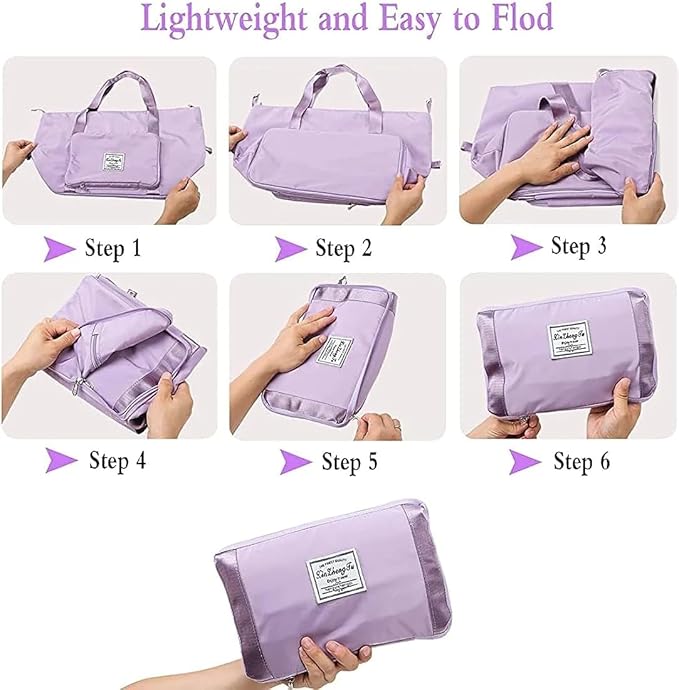 Expandable Folding Travel Bag for Women, Luggage Bag for Travel (Multicolor) - Pickkart