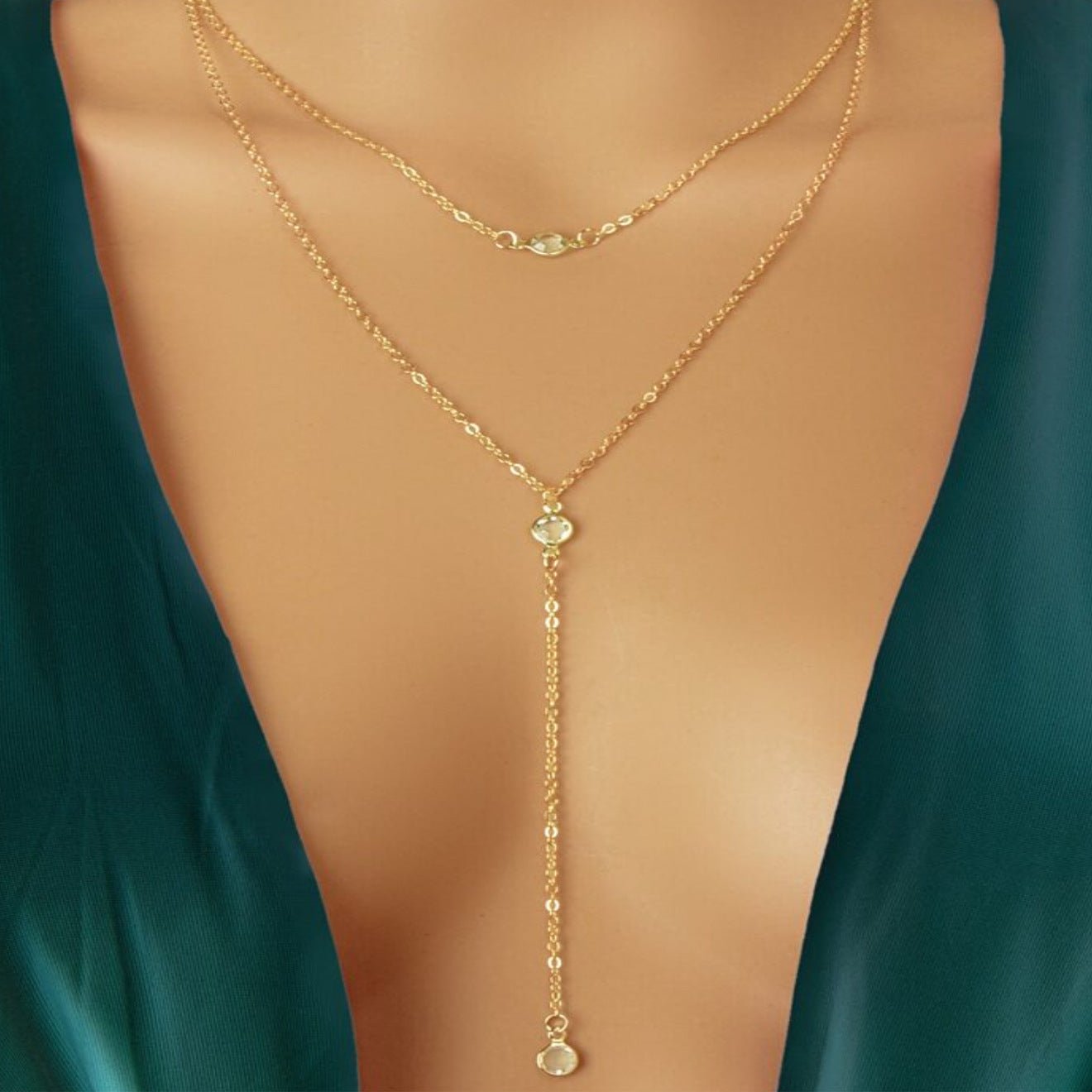 Female Versatile Metal Chain Long Holiday Necklace - Pickkart