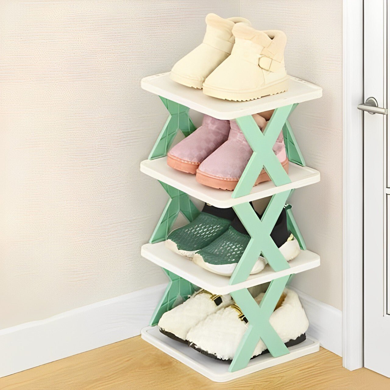 Foldable Shoe Rack (Multicolor) - Pickkart