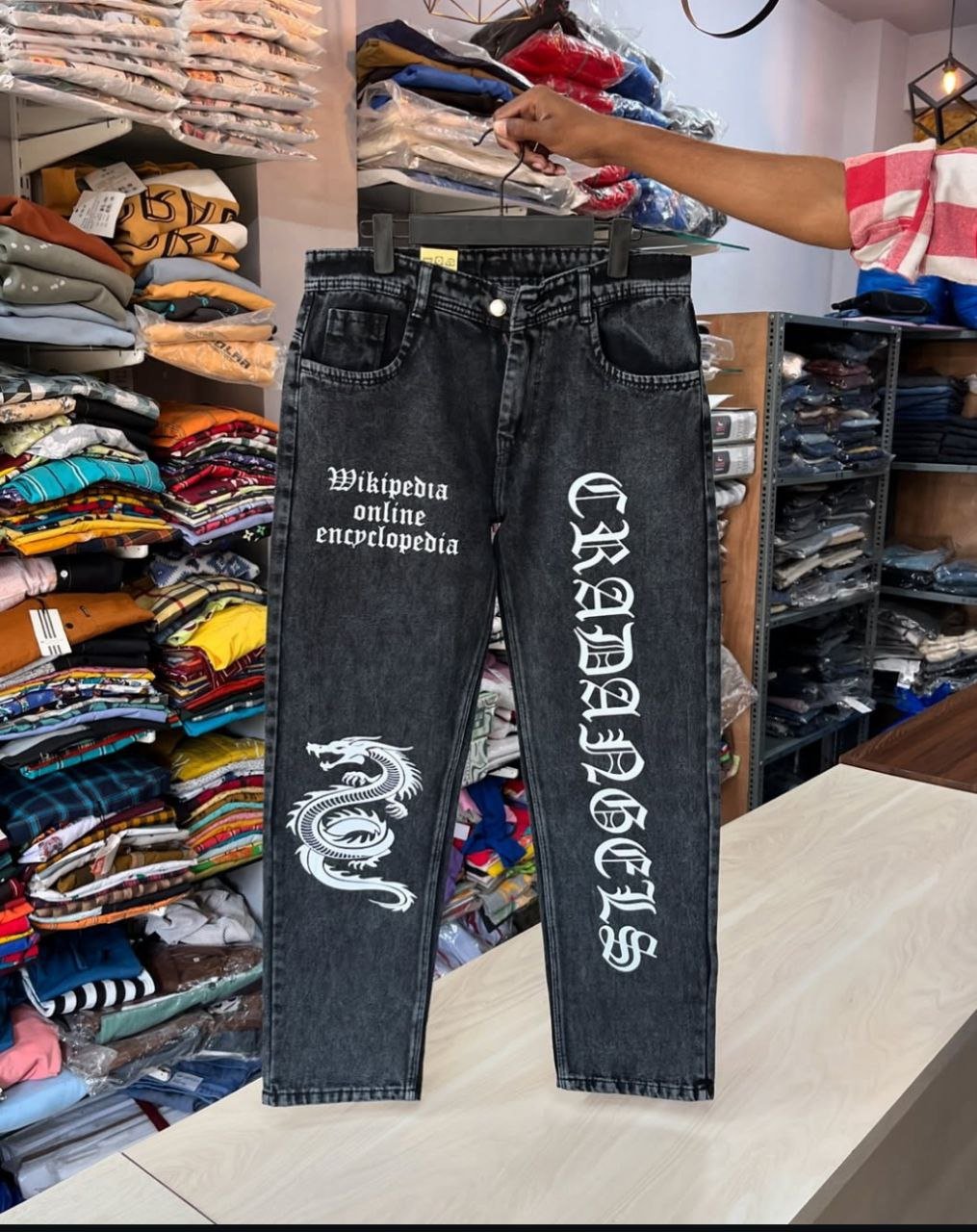 Funky jeans blackish grey - Pickkart