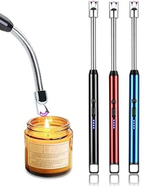 Gas Lighter for Kitchen Use Rechargeable Electric Lighter Diwali Lighter Stove and Candle Lighter with USB Charging (Pack of 1) - Pickkart
