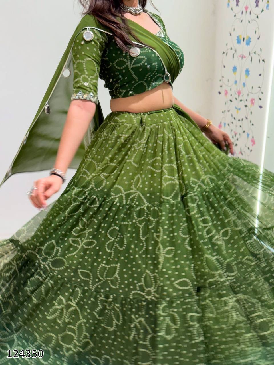 GEORGETTE DESIGN LEHNGA AND BLOUSE - Pickkart