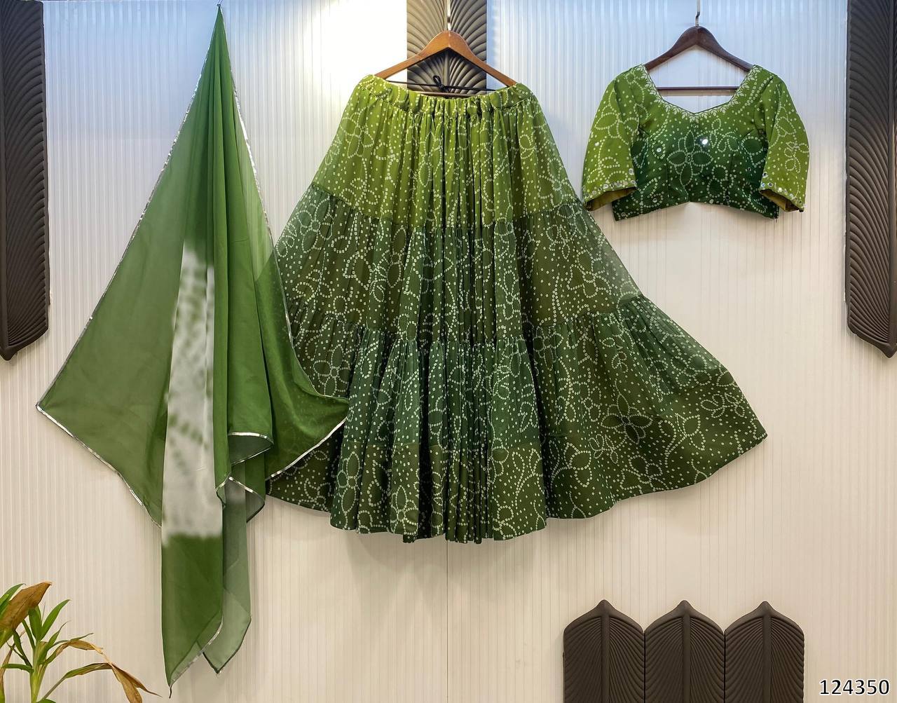 GEORGETTE DESIGN LEHNGA AND BLOUSE - Pickkart