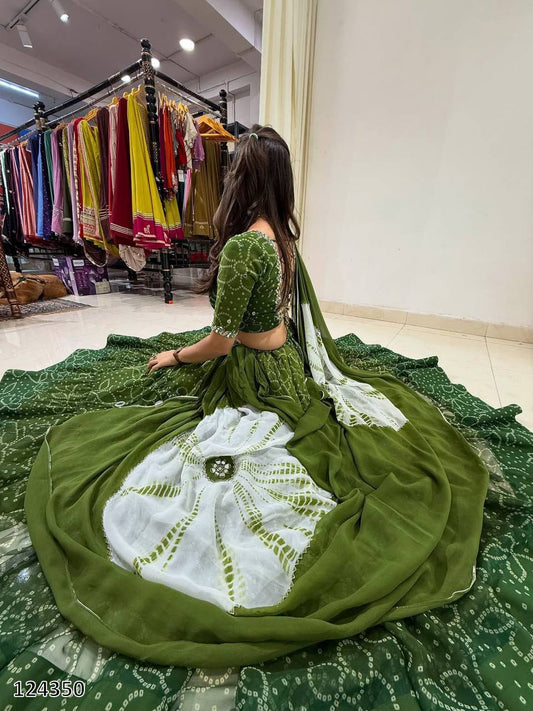 GEORGETTE DESIGN LEHNGA AND BLOUSE - Pickkart