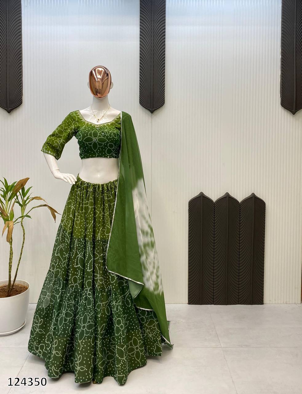 GEORGETTE DESIGN LEHNGA AND BLOUSE - Pickkart