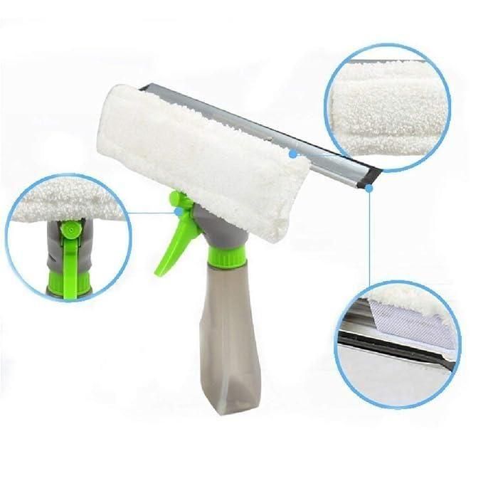 Glass Cleaner 3 in 1 Spray Type Cleaning Brush Glass Wiper Window Clean Shave Car Window Cleaner Brush - Pickkart