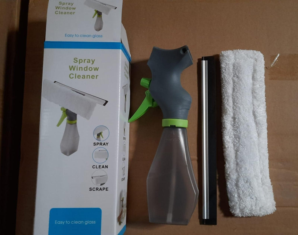 Glass Cleaner 3 in 1 Spray Type Cleaning Brush Glass Wiper Window Clean Shave Car Window Cleaner Brush - Pickkart