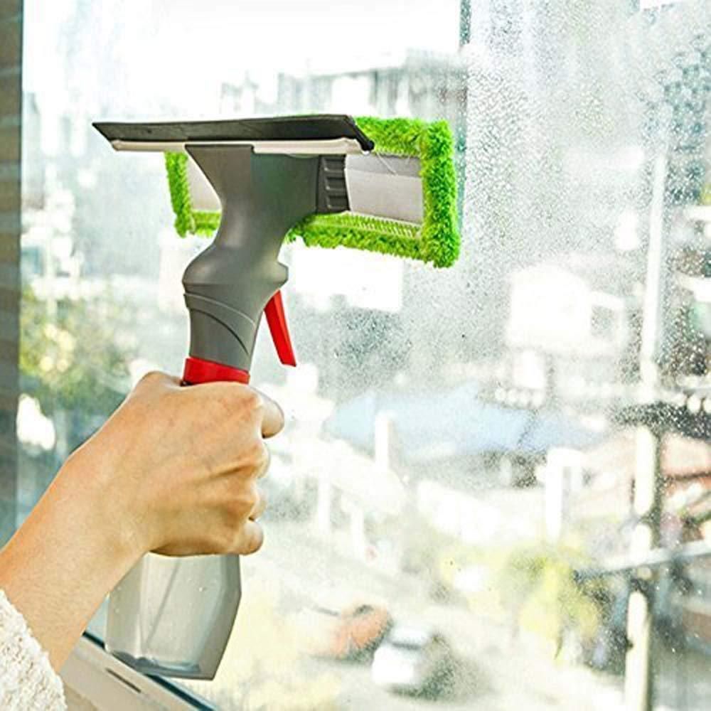 Glass Cleaner 3 in 1 Spray Type Cleaning Brush Glass Wiper Window Clean Shave Car Window Cleaner Brush - Pickkart
