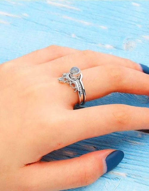 Glossy Finish Alloy Cubic Zirconia Sterling Silver Plated Ring - Pickkart