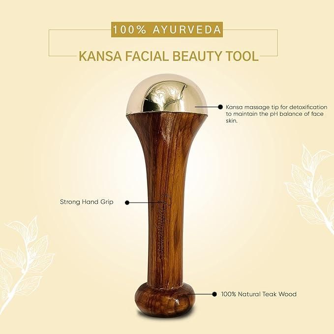 Kansa Face Massager Wood Handle - Pickkart