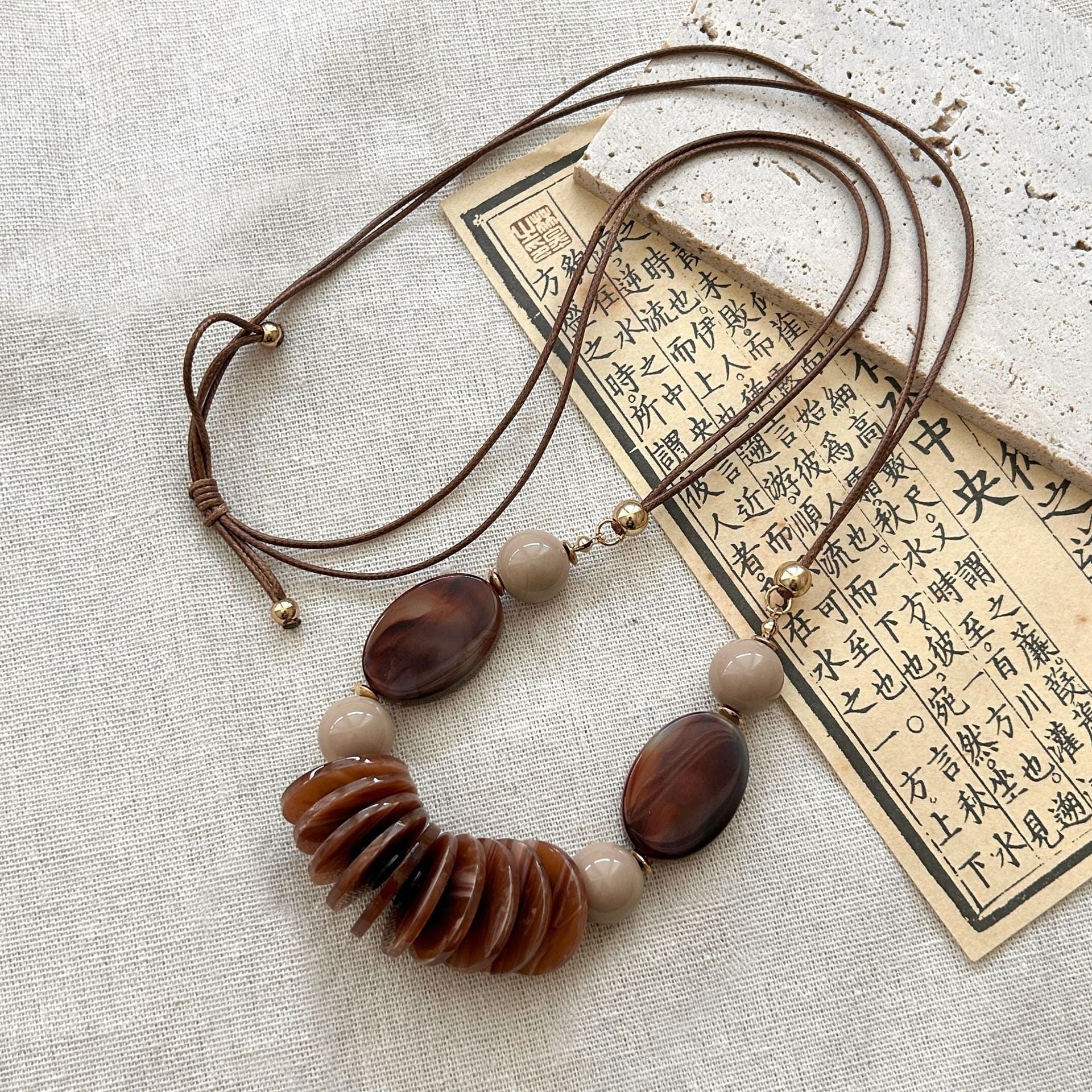 Long Shaped Original Hand - woven Pendant Necklace - Pickkart