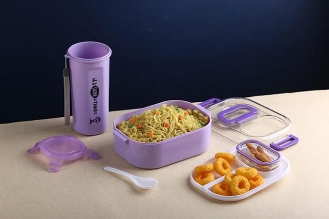 Lunchbox with Bottle Leak Proof & BPA Perfect Lunchbox (Pack of 2) - Pickkart