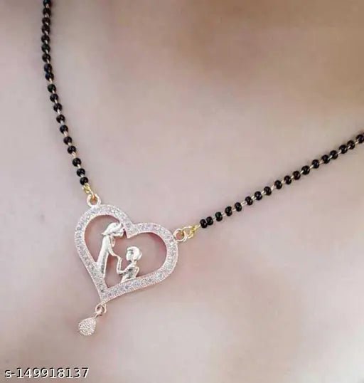 Mangalsutra Combo Deal Gold Plated Necklace Pandent Mangalsutra 30 Inch And 18 Inch Combo Pack With Earring for Women (Pack of 5) - Pickkart