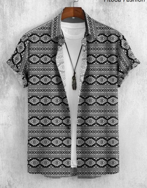 Men Comfort Fit Fit Printed Slim Collar Casual Shirt - Pickkart