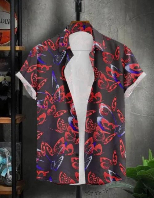 Men Regular Fit Printed Cut Away Collar Casual Shirt - Pickkart