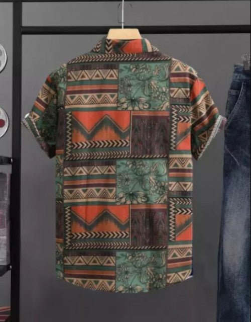 Men Regular Fit Printed Cut Away Collar Casual Shirt - Pickkart