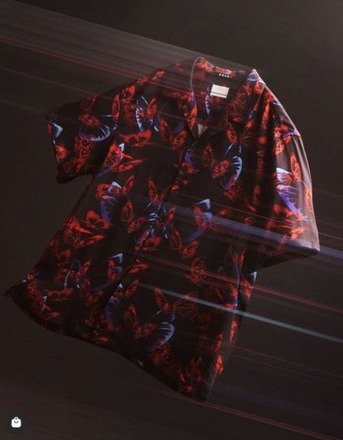 Men Regular Fit Printed Cut Away Collar Casual Shirt - Pickkart