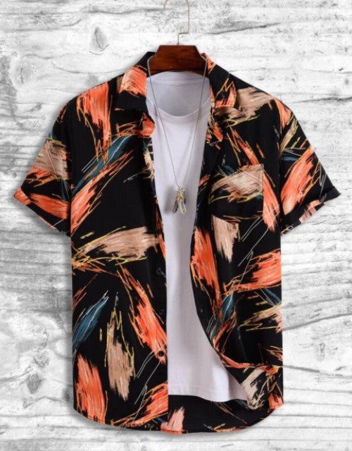 Men Regular Fit Printed Spread Collar Casual Shirt - Pickkart