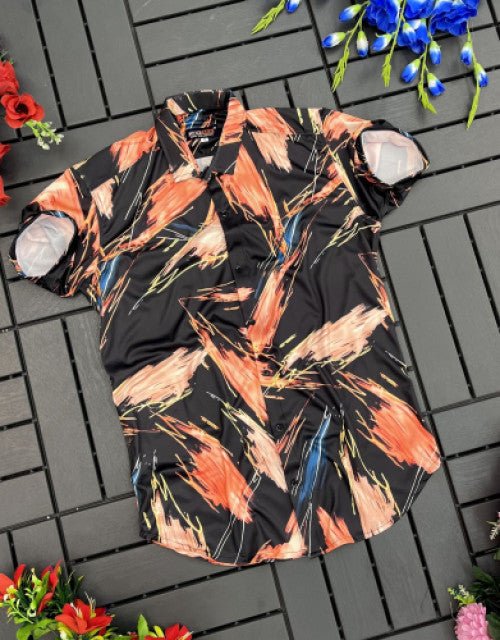 Men Regular Fit Printed Spread Collar Casual Shirt - Pickkart