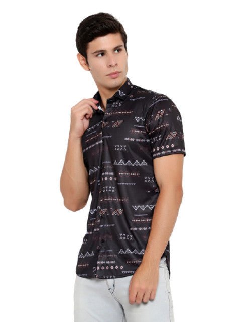 Men Regular Fit Self Design Casual Shirt - Pickkart