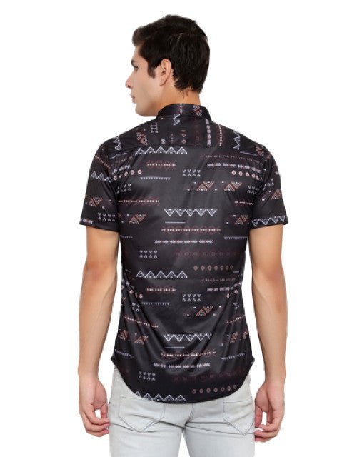 Men Regular Fit Self Design Casual Shirt - Pickkart