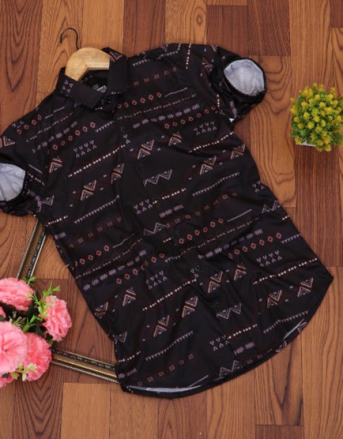 Men Regular Fit Self Design Casual Shirt - Pickkart