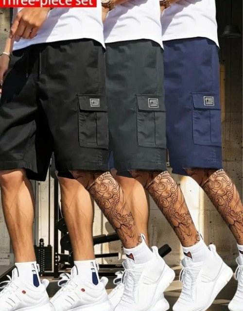 Men's Cotton Casual Cargo Shorts (Pack of 4) - Pickkart