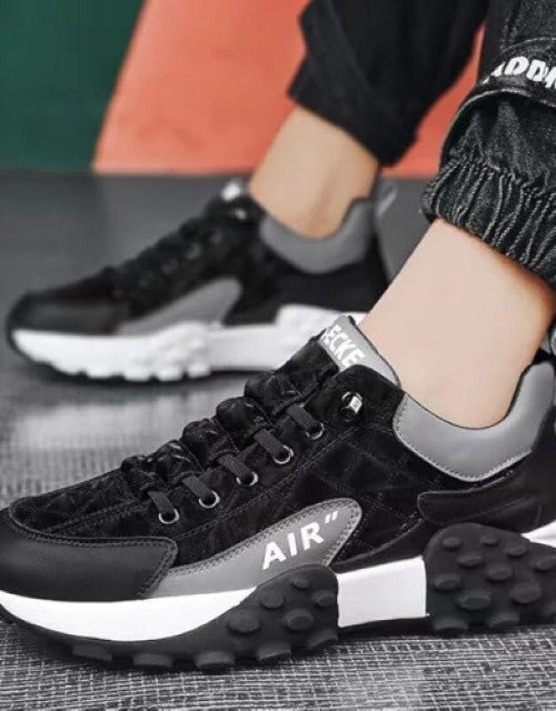 Men's Light Weight Mid Top Platform Fashion Synthetic Leather Sneakers - Pickkart