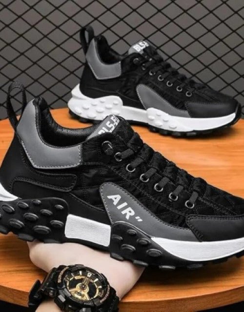 Men's Light Weight Mid Top Platform Fashion Synthetic Leather Sneakers - Pickkart