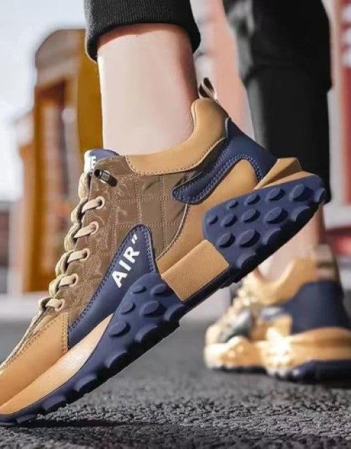 Men's Light Weight Mid Top Platform Fashion Synthetic Leather Sneakers - Pickkart