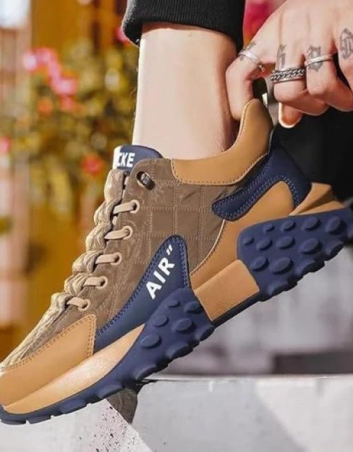 Men's Light Weight Mid Top Platform Fashion Synthetic Leather Sneakers - Pickkart