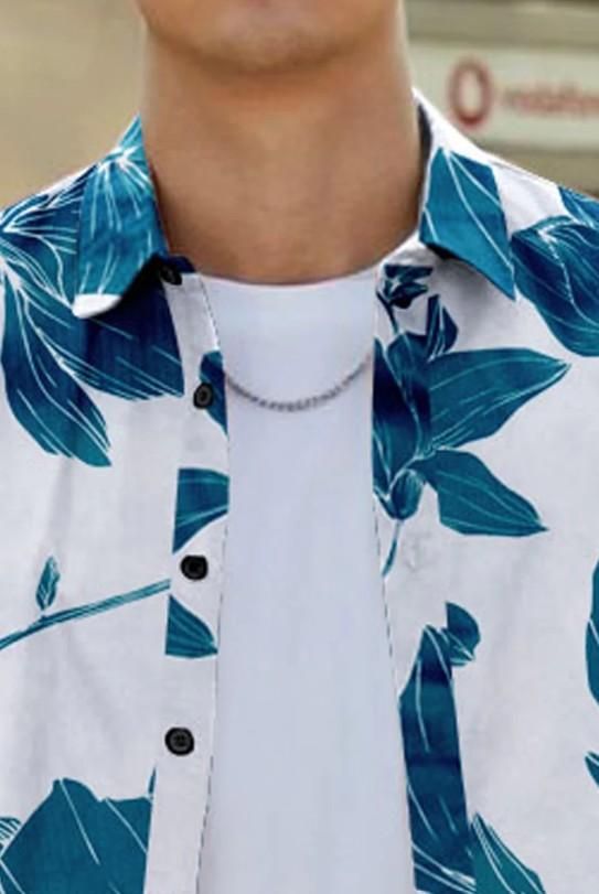 Men's Printed Half Sleeves Regular Collar Casual Shirt - Pickkart