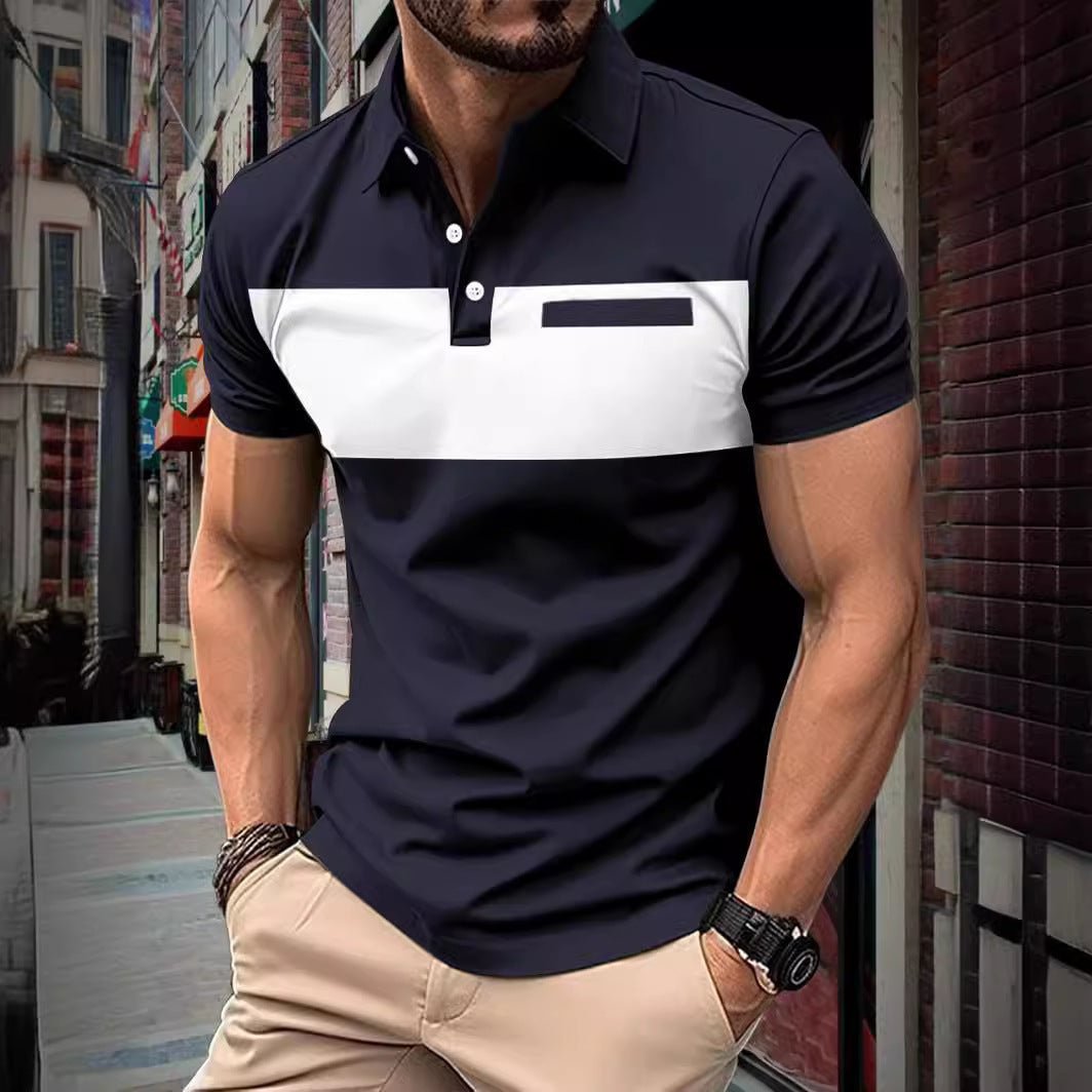 Men's Short Sleeve Polo Shirt Casual Polo Shirt Men's Polo Shirt - Pickkart