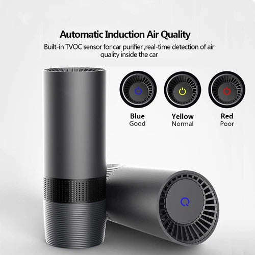 Mini Car Air Purifier True HEPA Air Purifier Ionizer Portable Air Cleaner Black - Pickkart
