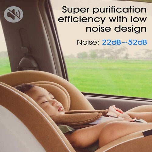 Mini Car Air Purifier True HEPA Air Purifier Ionizer Portable Air Cleaner Black - Pickkart