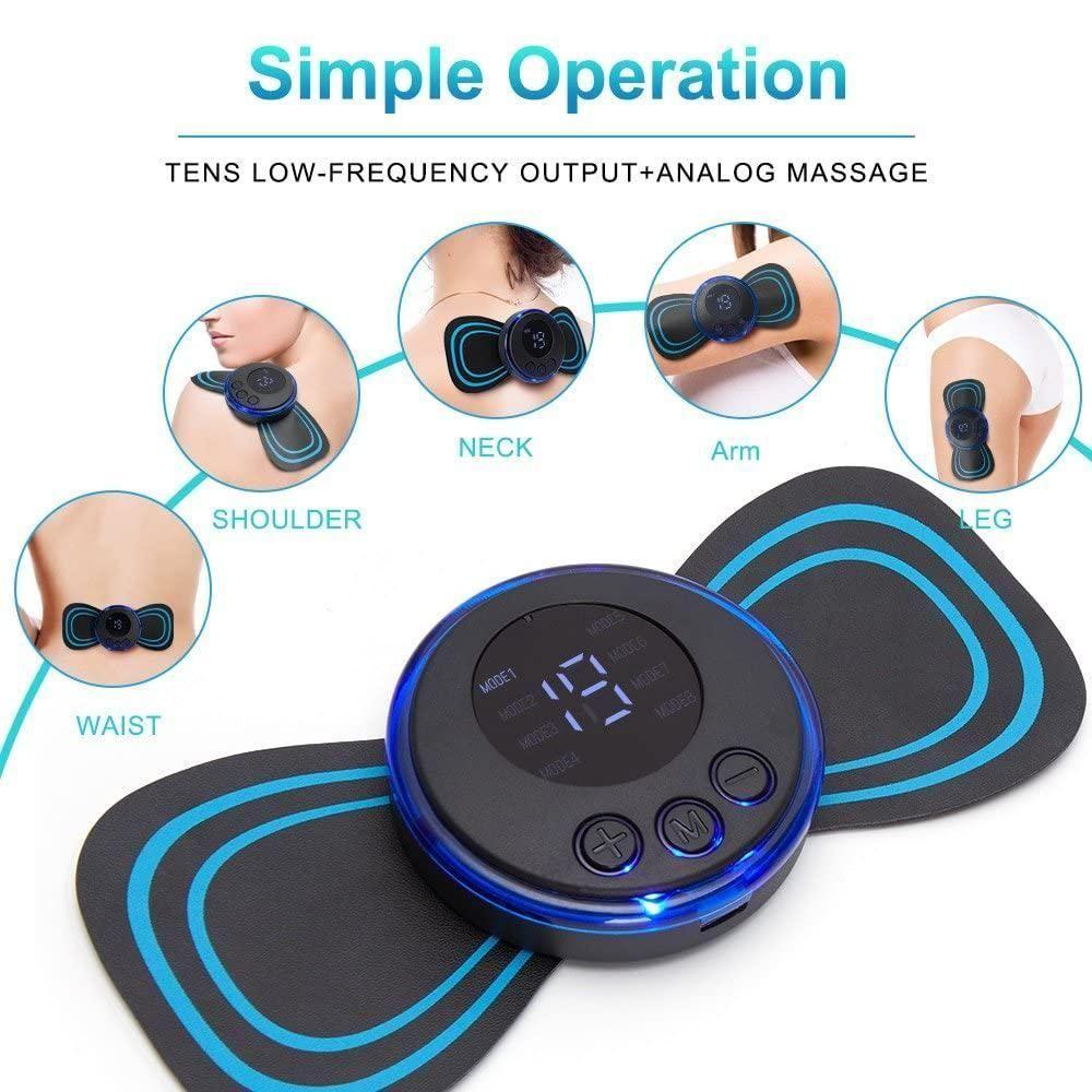 Mini Massager with 8 Modes and 19 Strength Levels,Rechargeable Electric Massager for Shoulder,Arms,Legs,Back Pain for Men and Women - Pickkart