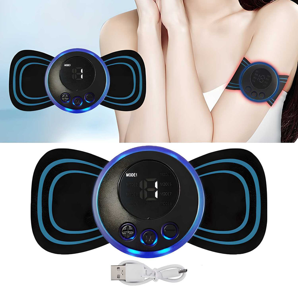 Mini Massager with 8 Modes and 19 Strength Levels,Rechargeable Electric Massager for Shoulder,Arms,Legs,Back Pain for Men and Women - Pickkart