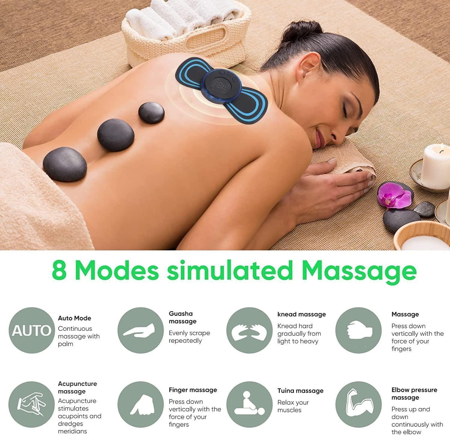 Mini Massager with 8 Modes and 19 Strength Levels,Rechargeable Electric Massager for Shoulder,Arms,Legs,Back Pain for Men and Women - Pickkart